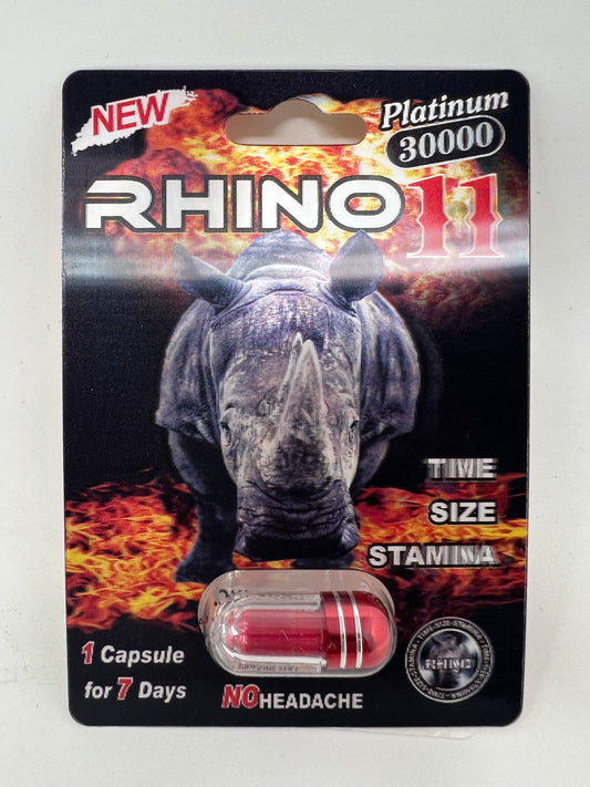 RHINO 11 30000 SINGLE CAP 24 PK ($2.99 EA)