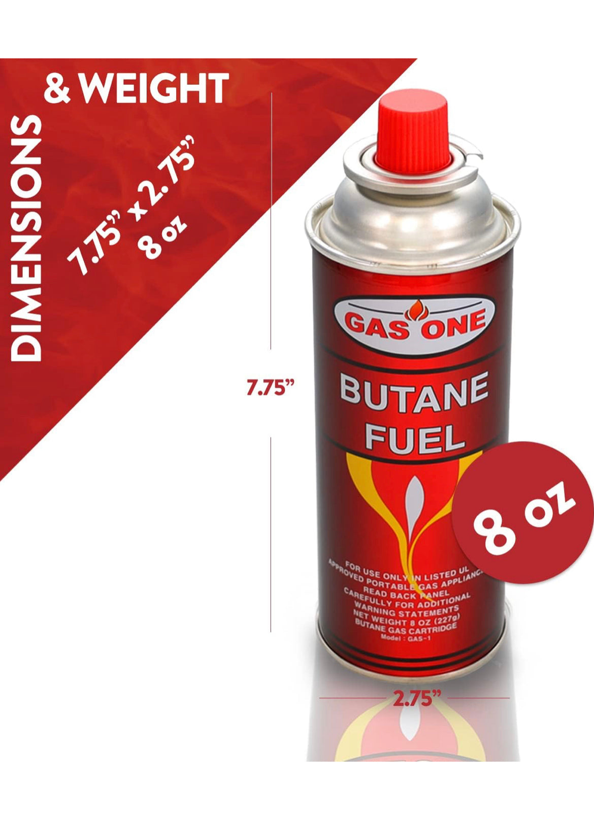 GASONE BUTANE 8OZ 4 CT