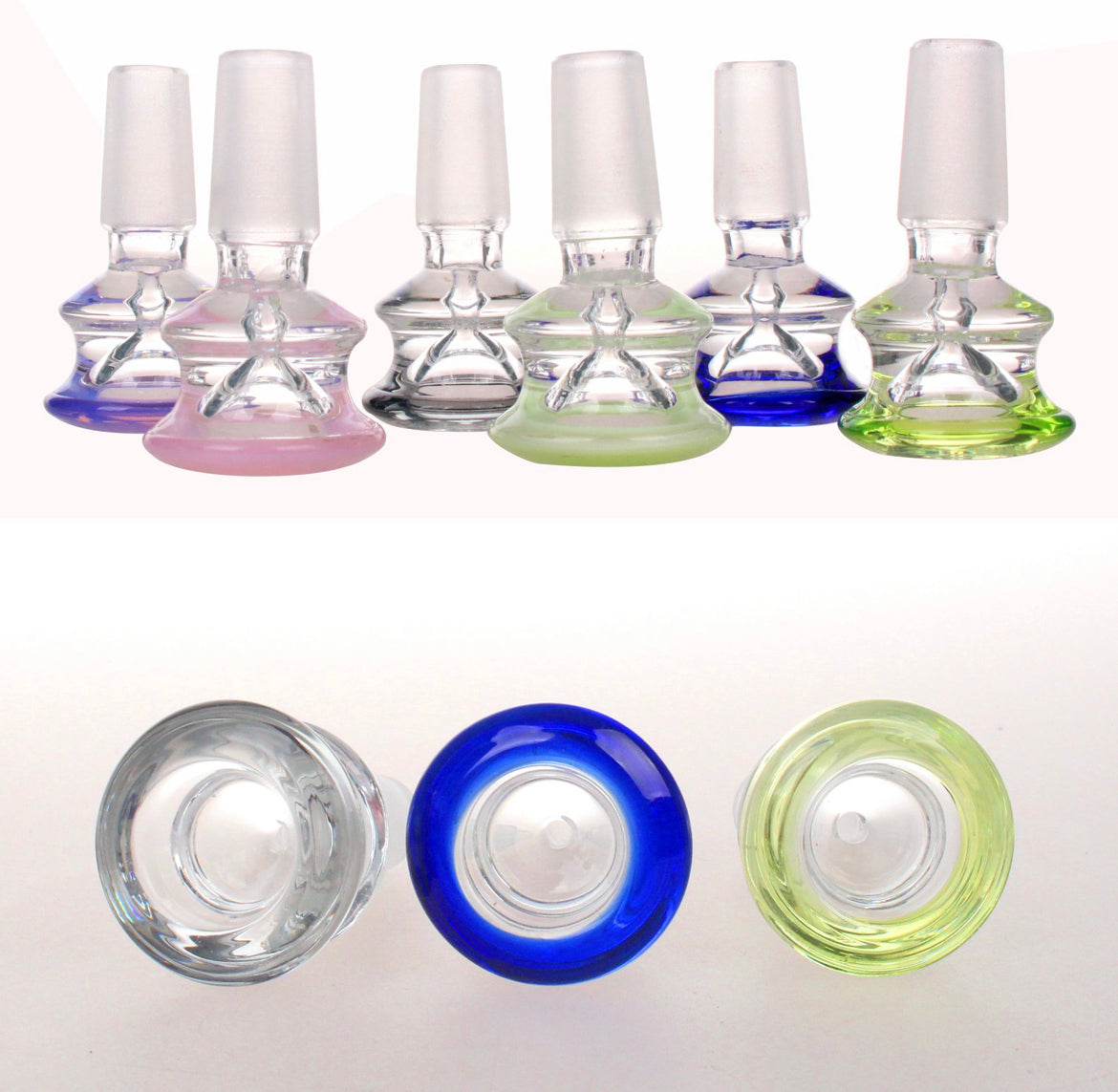 HOURGLASS BOWL 14MM MULTI COLORS 12PC $2.99 EA