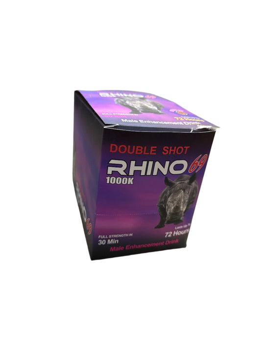 RHINO 69 PURPLE DOUBLE SHOT MALE ENHANCEMENT SHOTS 12ct/Box