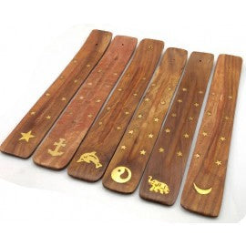 INCENSE STICK BURNER WOODEN 12PK