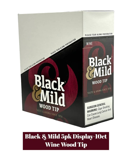 BLACK & MILD CIGARS WOOD TIP 5PK/ 10CT