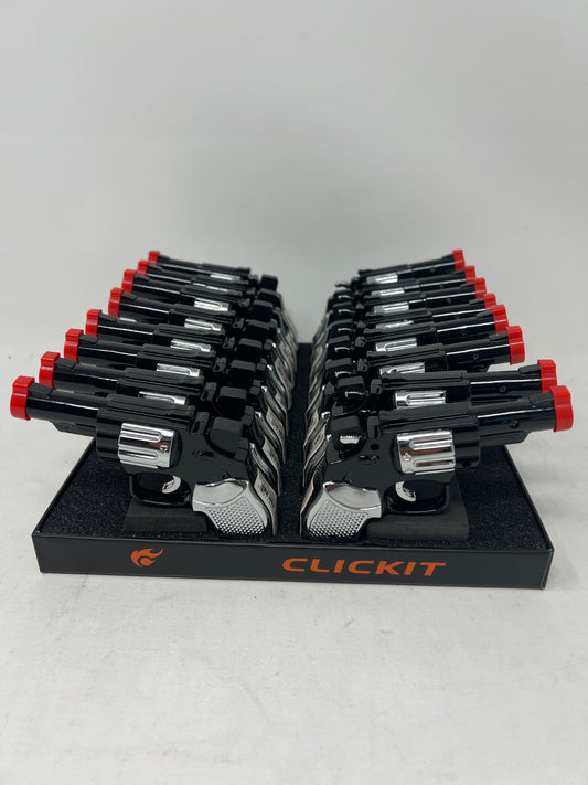 CLICKIT GUN LIGHTERS 16 PC ( $ 3.99 EA )