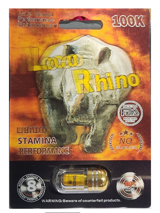 Rhino loco 100k single pills 1ct  $2.99 EA