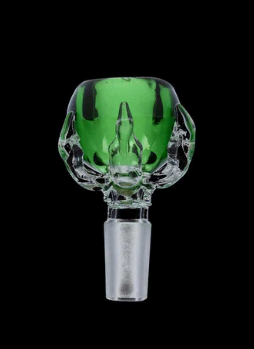 GLASS CLAW BOWL MALE COLORS 14MM 12 CT