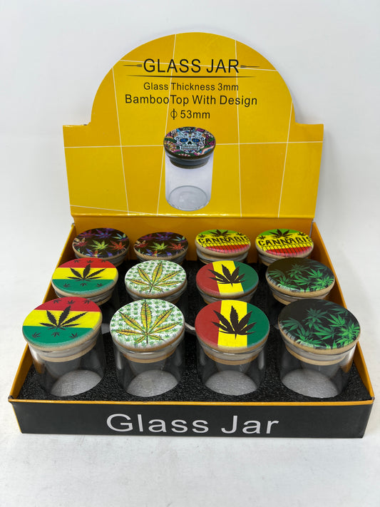 GLASS JAR 53MM 12CT ( $2.99 EA )