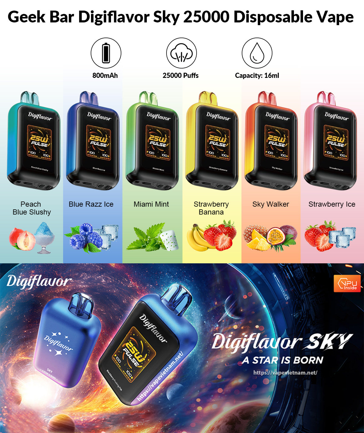 DIGIFLAVOR SKY BY GEEK 25k Puffs