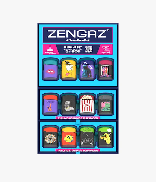 ZENGAZ LIGHTERS DISPLAY 48 CT ( $2.25 EA )