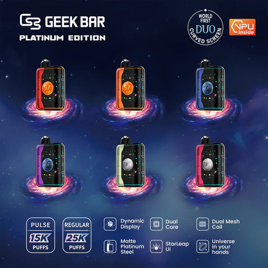 GEEK BAR PLATINUM EDITION 25k/15k Puffs 5CT