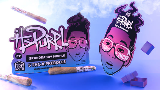 Tre House ITS PURPL Granddaddy Purple THC-A PreRolls 5/10 pks ($12.99ea)