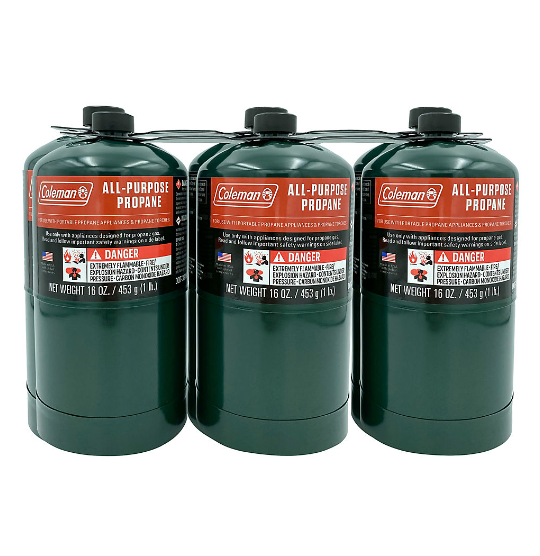 Coleman ซิ ALL-PURPOS:
PROPANE GAS 16OZ 6PK