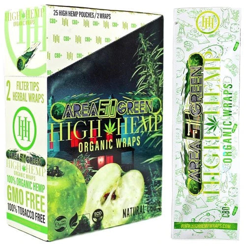 HIGH HEMP ORGANIC WRAPS - 25CT