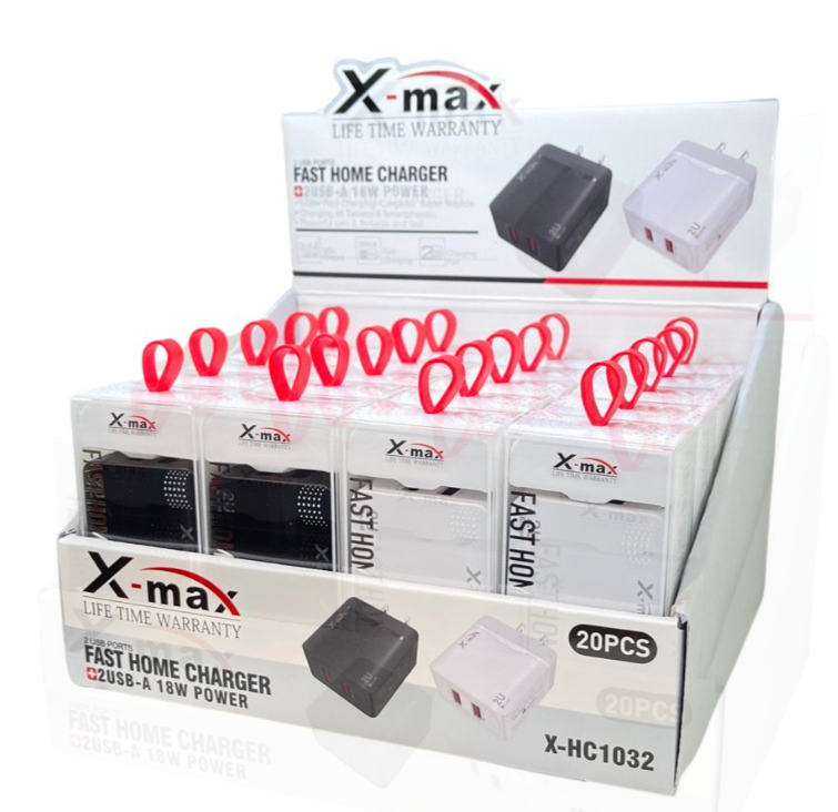 X-MAX USB HOME CHARGER 20 PC ($3.49 EA)