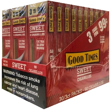 Good Times Cigarillos Sweet 3/$99¢ 30/3 Packs